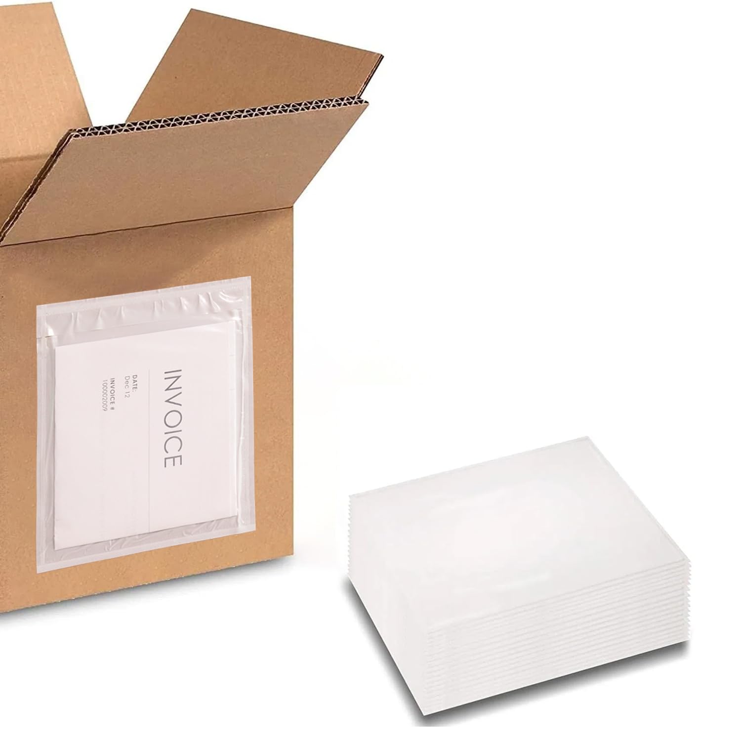 MMBM Clear Packing List Envelopes 6x9 Inch - 1000 Pack Reclosable Side Loading Adhesive Document Holders for Shipping Invoices | Transparent No Print | Perfect for E-commerce, Retail & Office Organization