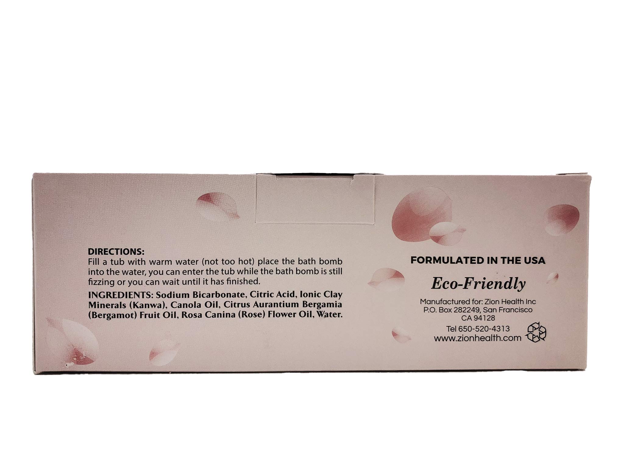 Bergamot Rose Hydrating Bath Bombs - 3 Pack | Moisturizing & Relaxing | Perfect for Spa Nights & Self-Care Gifts | Zion Health