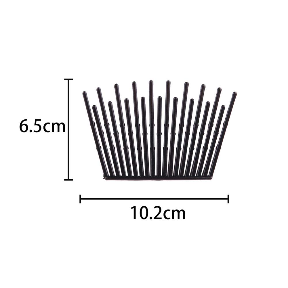6 Pairs Interlocking Hair Combs - Double Sided Jaw Clips, Ponytail Holders & Styling Accessories for Women & Girls (Black) - Perfect for Updos, Braids, Ponytails & Everyday Hairstyles