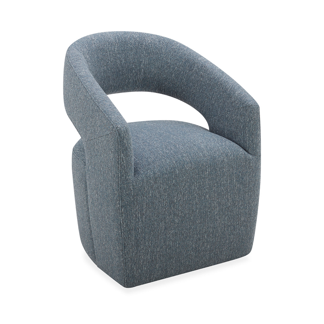 Nathan Upholstered Dining Chair - Modern Comfortable Kitchen Chairs with Padded Seat & Sturdy Wooden Legs - Perfect for Dining Room, Breakfast Nook, and Home Office