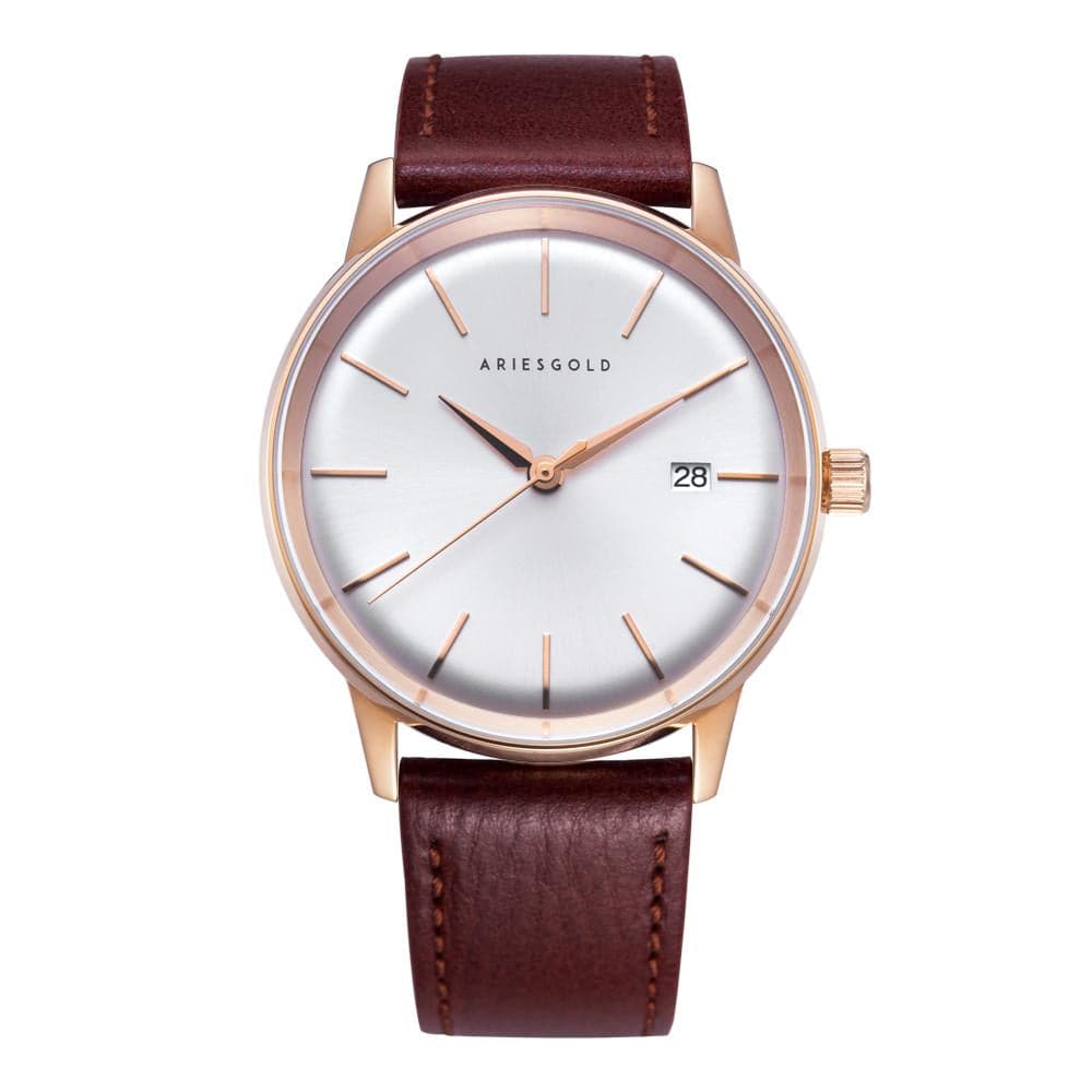 ARIES GOLD LA ORO G 9026 RG SRG Men's Luxury Watch - Stylish Gold-Tone Timepiece for Business & Formal Occasions
