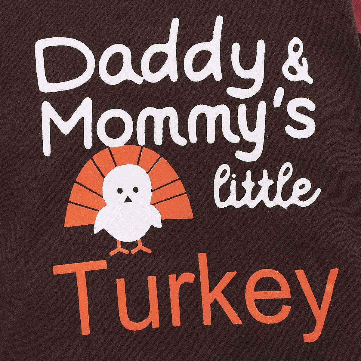 Thanksgiving Baby Boy Outfit - Turkey Print Toddler Clothes for Holiday Photos