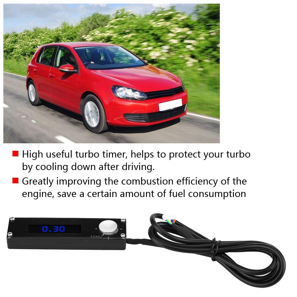 Universal 12V Auto Turbo Timer with LED Digital Display - Engine Parking Control Kit for Car Modification (Blue/Red/Black) | Perfect for Performance Cars & Vehicle Protection After Driving