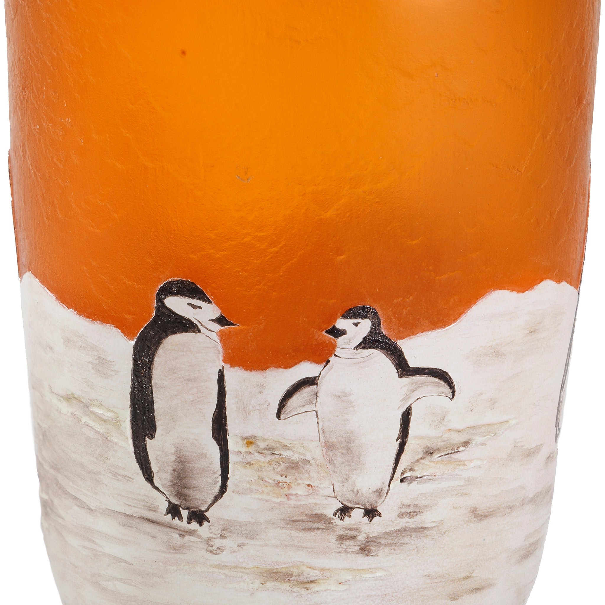 Daum Nancy Glass Winter Scene Vase - Handcrafted French Art Glass Collectible for Home Decor, Gift & Holiday Display