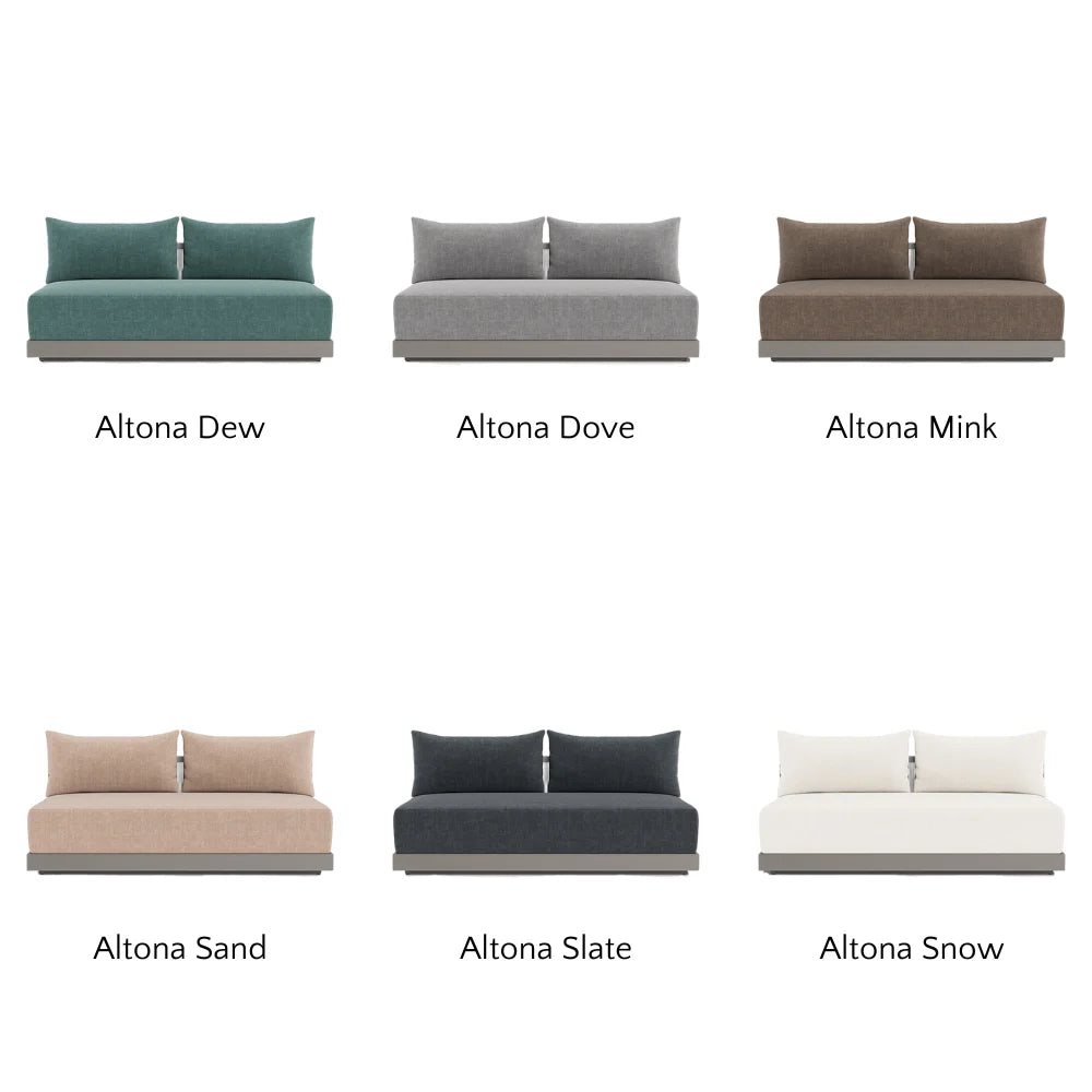Antigua Outdoor 2-Seat Armless Patio Sofa - Perfect for Poolside, Garden, and Backyard Relaxation