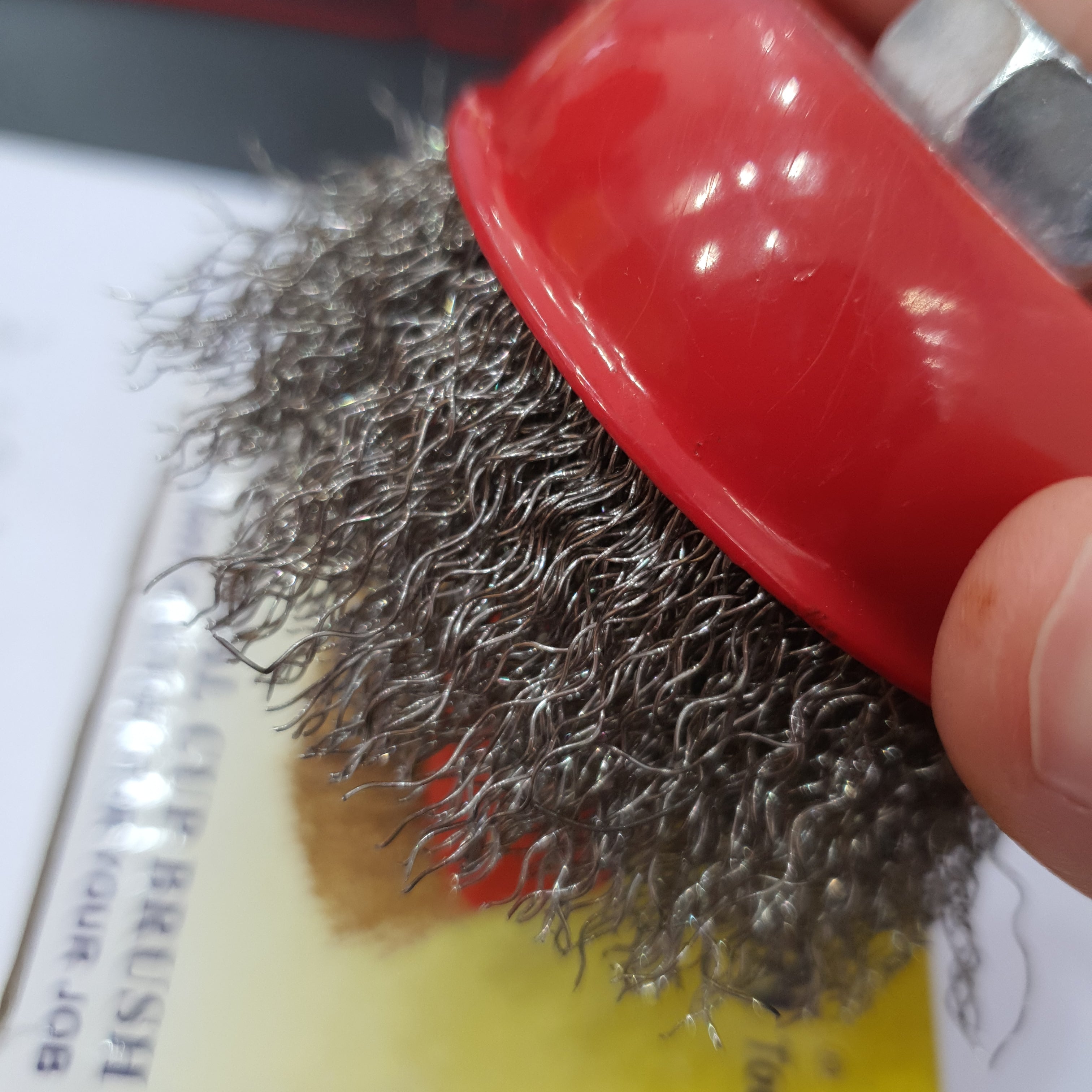 Stainless Steel Action Cup Brush 3Xm10X1.5 - CB8 A 3SS Model | Heavy-Duty Cleaning Tool for Automotive, Industrial & DIY Projects