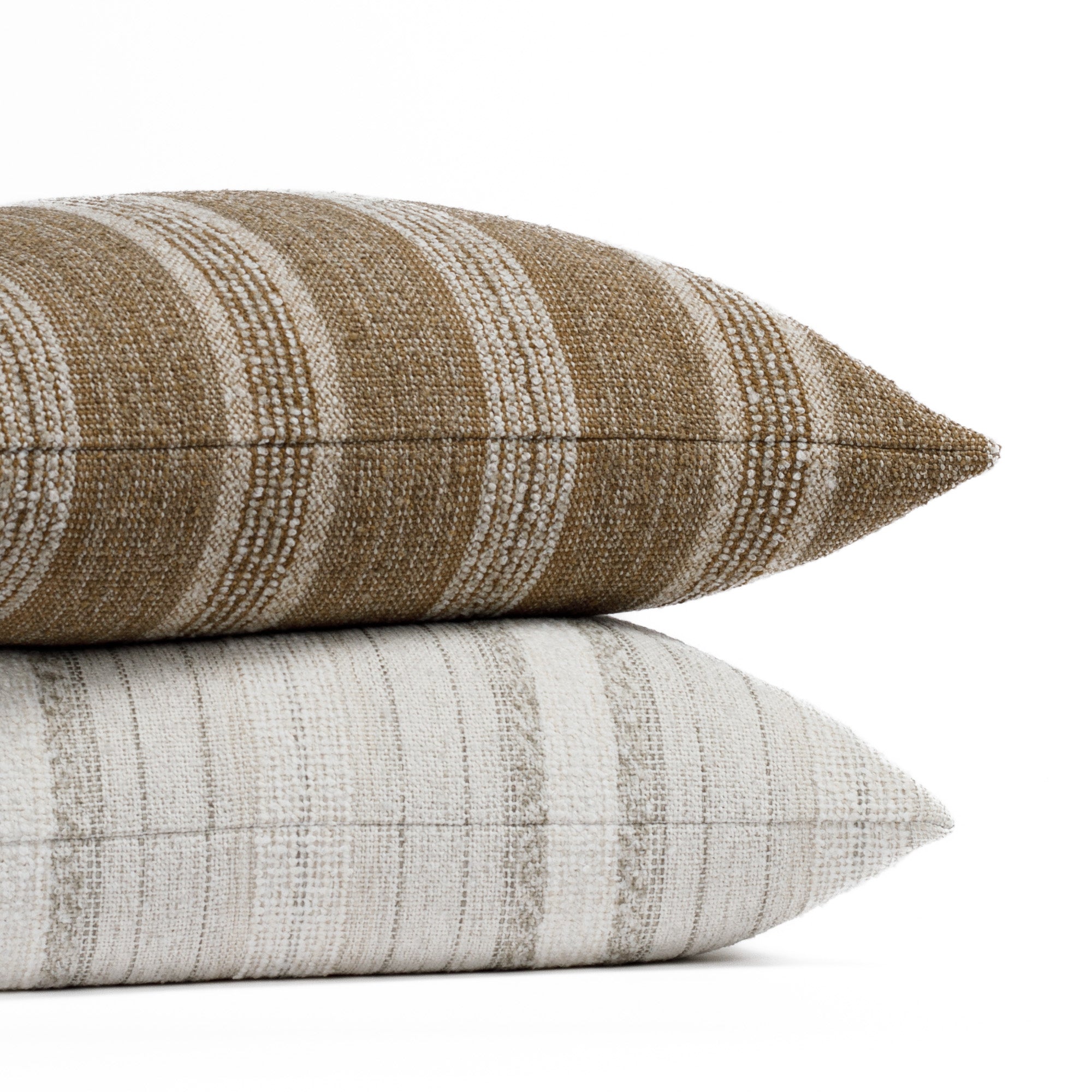 Acadia Stripe 22x22 Decorative Throw Pillow Cover in Cinnamon - Perfect for Sofa, Bed & Home Decor