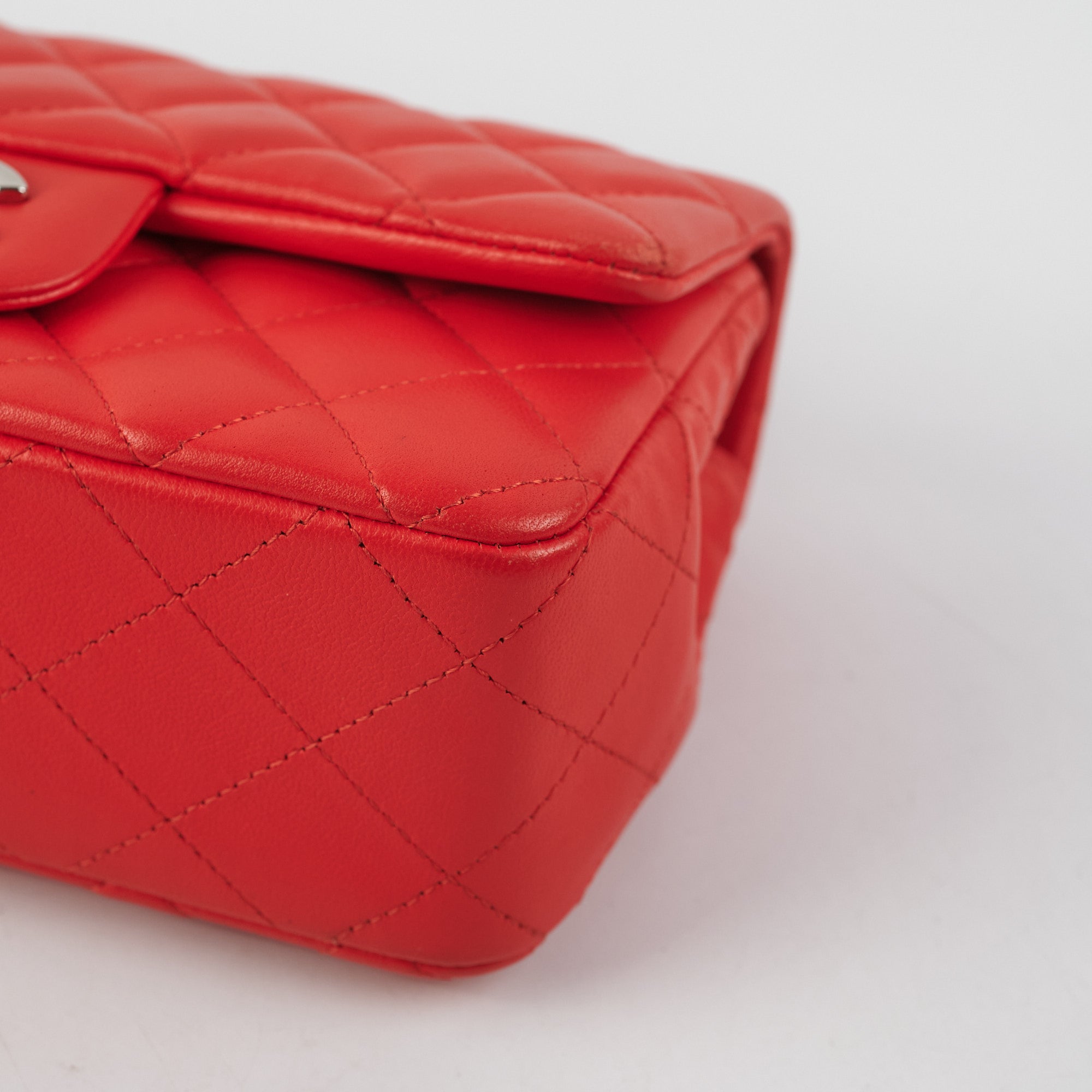 Chanel Mini Rectangular Bag in Red Lambskin Leather - Luxury Crossbody Purse for Women, Perfect for Date Night & Special Occasions