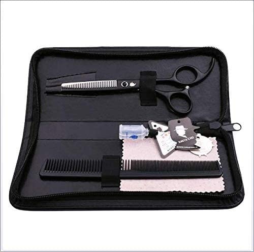 Professional Hairdressing Scissors Set - 5.5 Inch Sharp Hair Cutting & Thinning Scissors for Barber Styling, Home Use & Salon (Tooth Cut Design) - Perfect for Precision Haircuts, Trimming, Layering & Texturizing