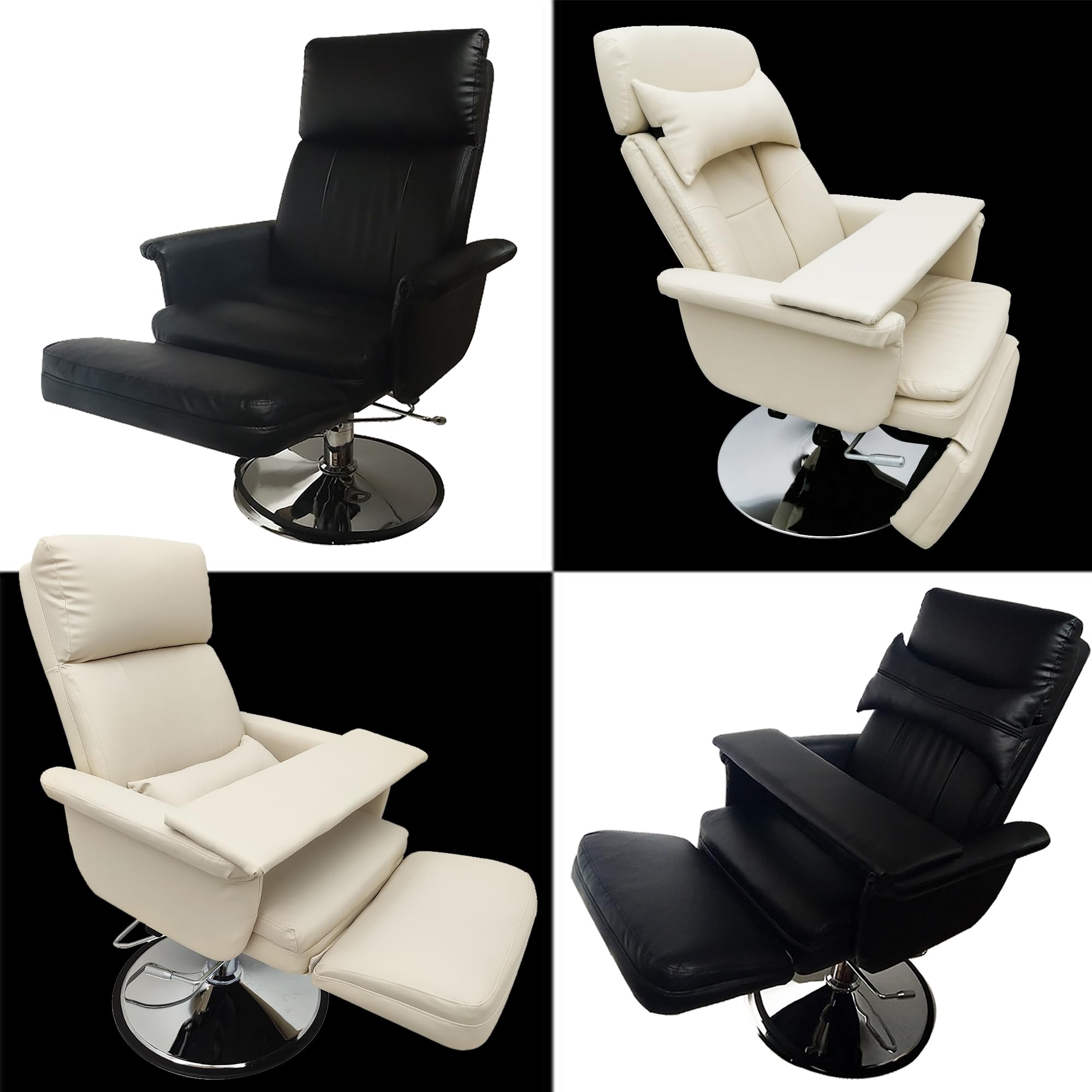 **INTSUPERMAI Hydraulic Facial Beauty & Tattoo Reclining Salon Chair - 360° Swivel, Lockable, 440lbs Weight Capacity - Perfect for Spa, Massage, and Tattoo Studios (Black)**