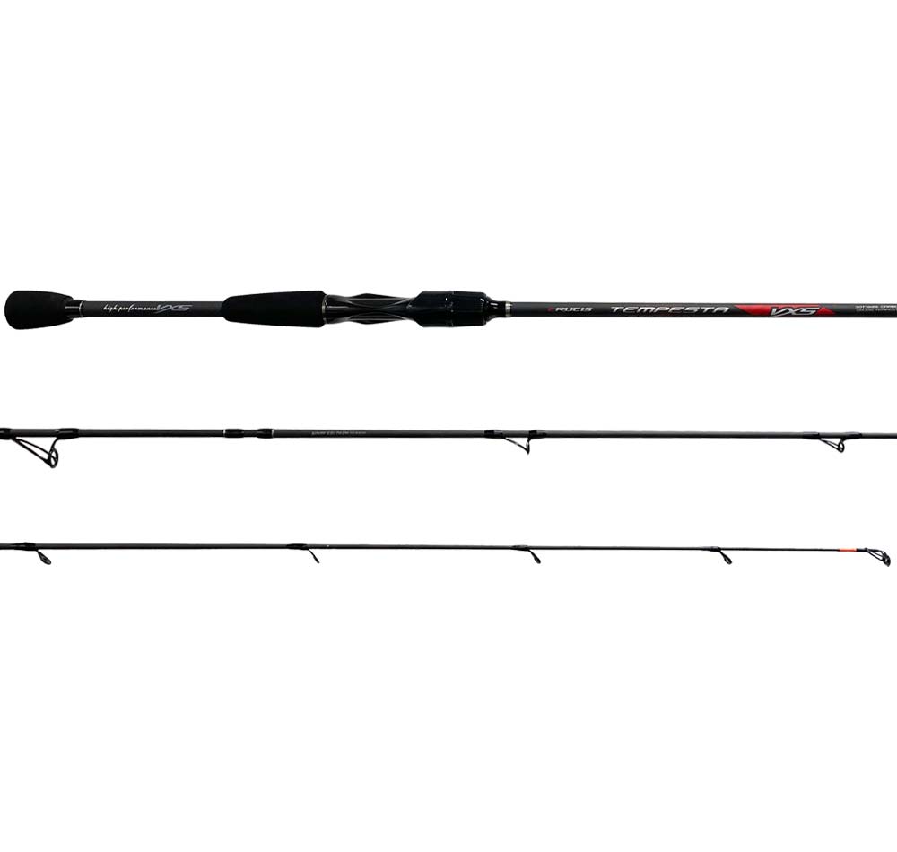 Crucis Tempesta VXS Spinning Fishing Rod - Lightweight Graphite Rod for Freshwater & Saltwater Fishing - Perfect for Bass, Trout, and Inshore Angling