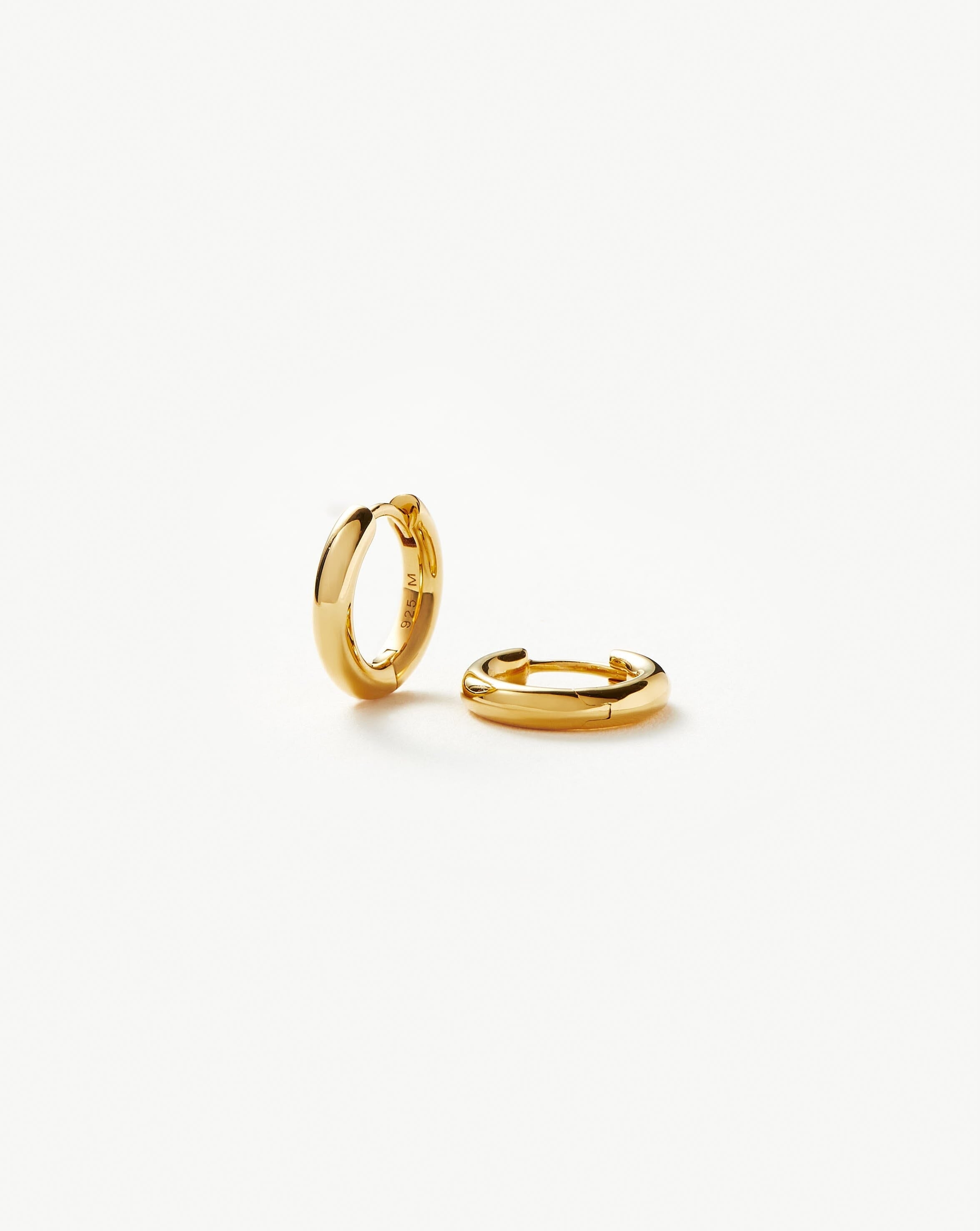 Classic Tunnel Mini Hoop Earrings - 18k Gold Plated Dainty Earrings for Women | Everyday Wear, Party & Gift Giving