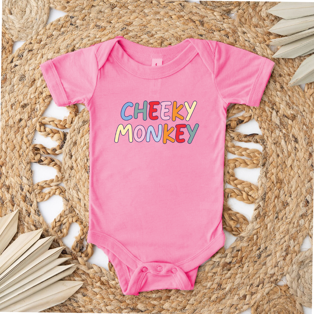 Cheeky Monkey Baby Vest - Soft & Comfortable Infant Bodysuit for Boys & Girls - Perfect for Playtime, Photos & Everyday Wear