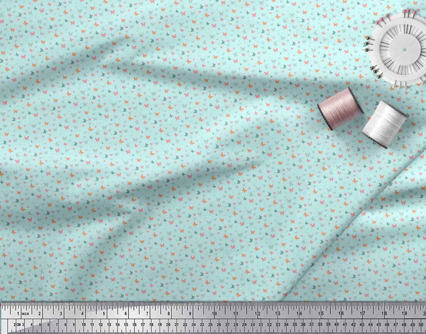 Soimoi Moss Georgette Brown Fabric by The Yard - 42 Inch Wide Printed Shirting Material with Nature-Inspired Small Motifs for Dresses, Blouses & DIY Fashion Projects