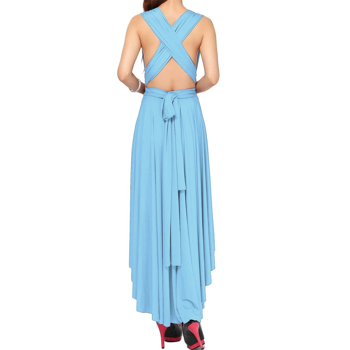 Elegant Women's Convertible Wrap Dress - High Low Cocktail, Evening Party, Prom & Wedding Bridesmaid Bandage Dress | Perfect for Formal Events, Date Nights & Special Occasions