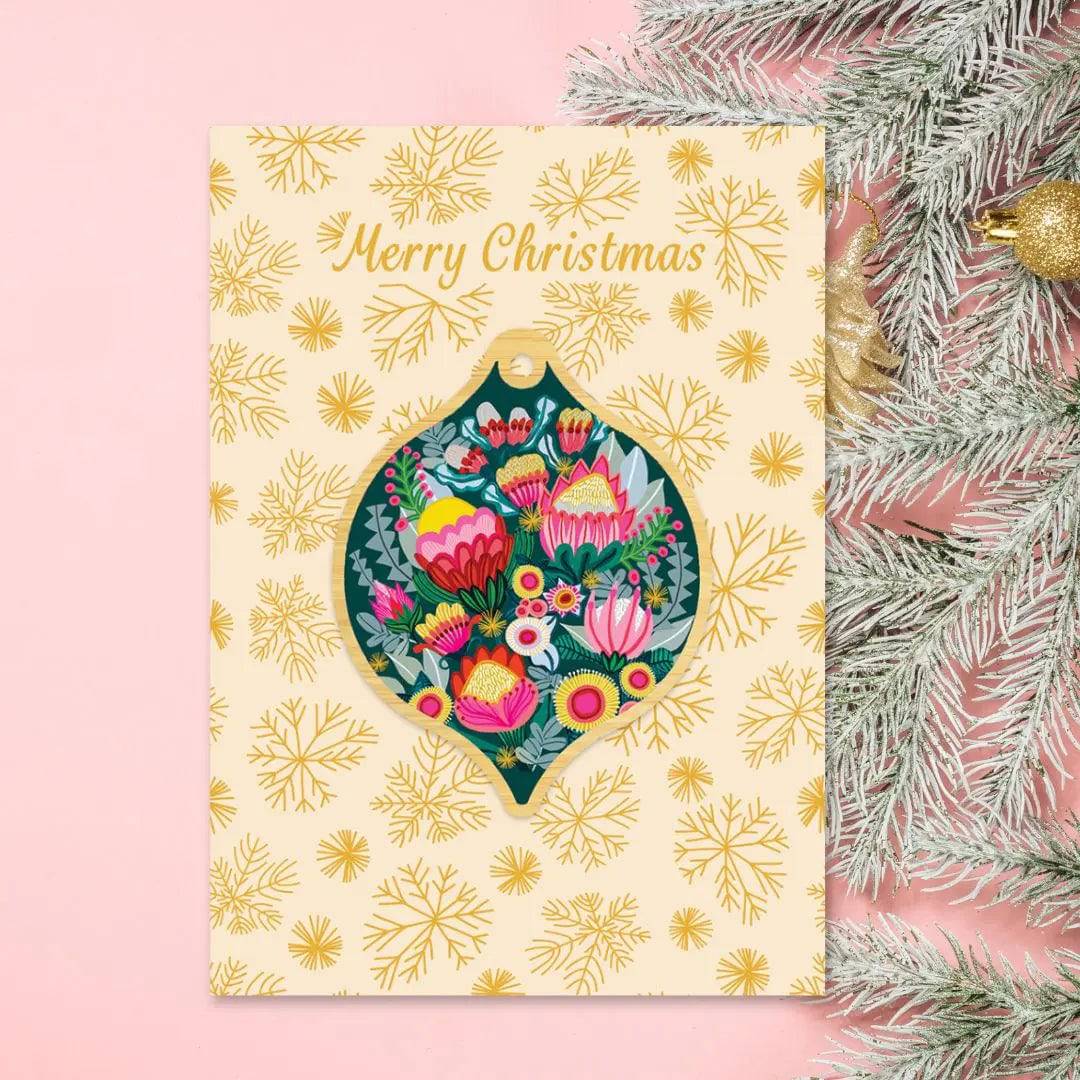 Bush Bouquet Australian Christmas Card & Ornament - Perfect for Holiday Greetings, Tree Decorations, and Festive Gift Giving