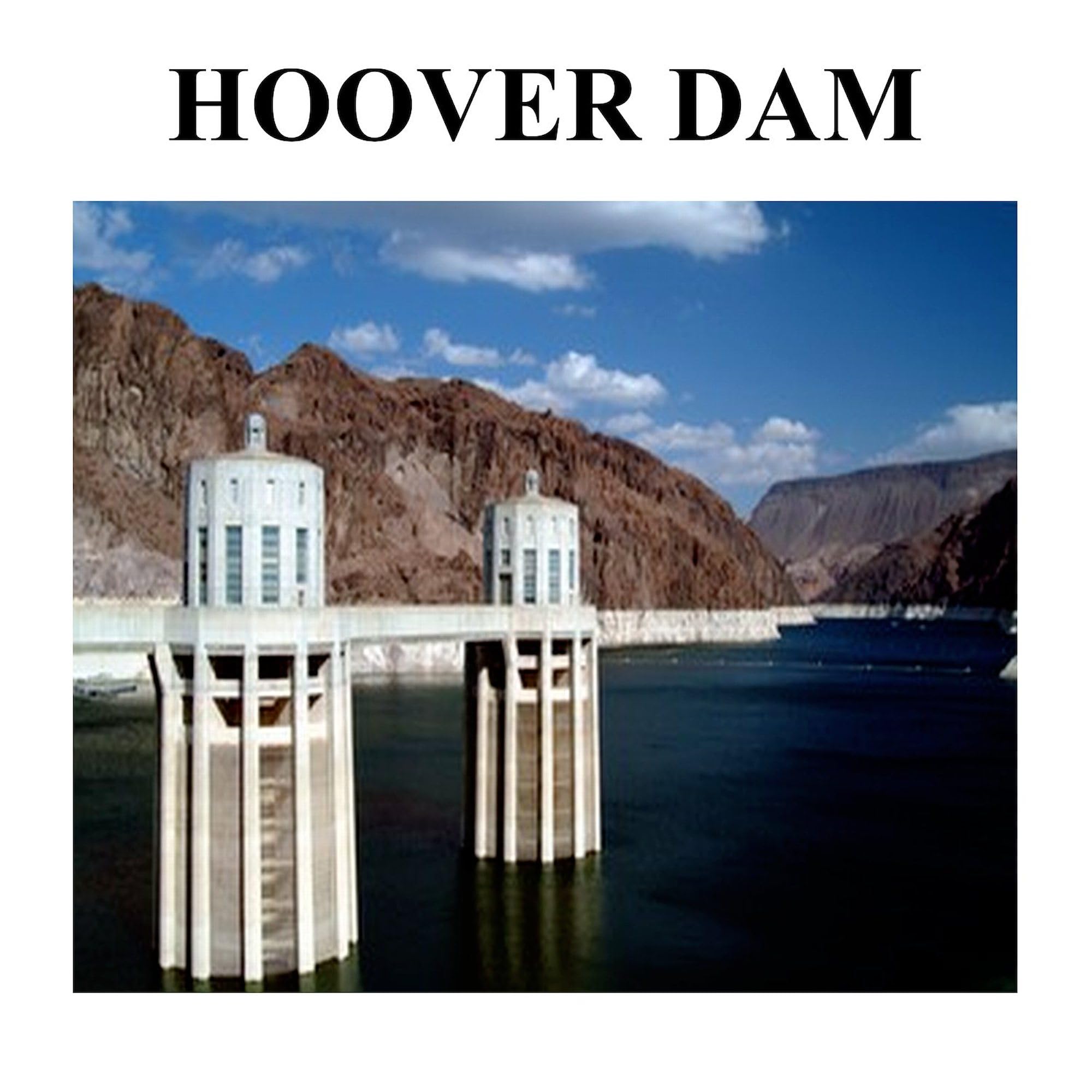 Hoover Dam Square Sticker 3x3 Inch - Durable Bumper Decal for Cars, Laptops & Water Bottles - Perfect for Travel Enthusiasts & History Lovers