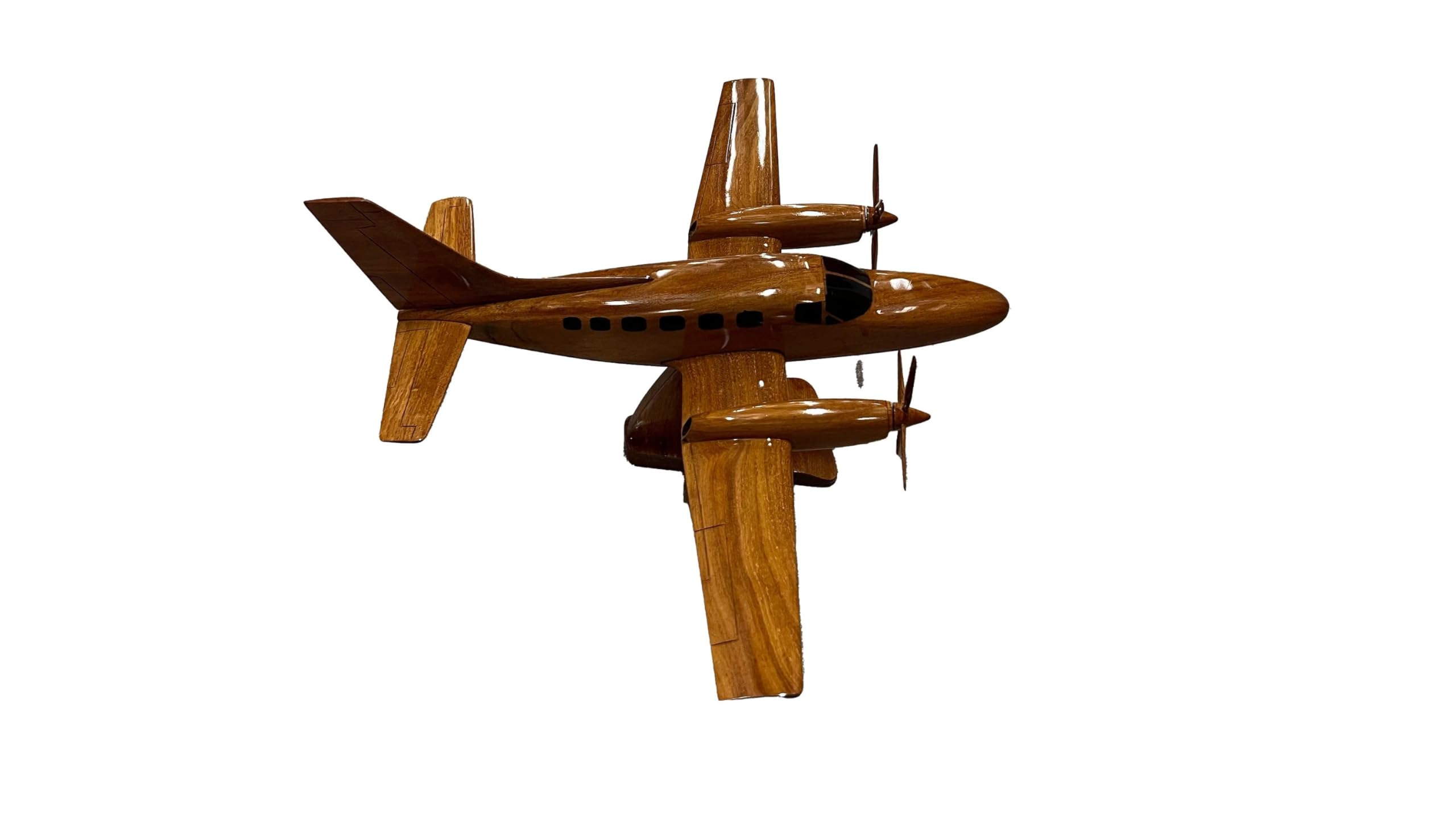 Cessna 441 Conquest II Desktop Airplane Model - Handcrafted Mahogany Wood Display - Perfect for Office Decor, Aviation Enthusiast Gifts & Home Collection