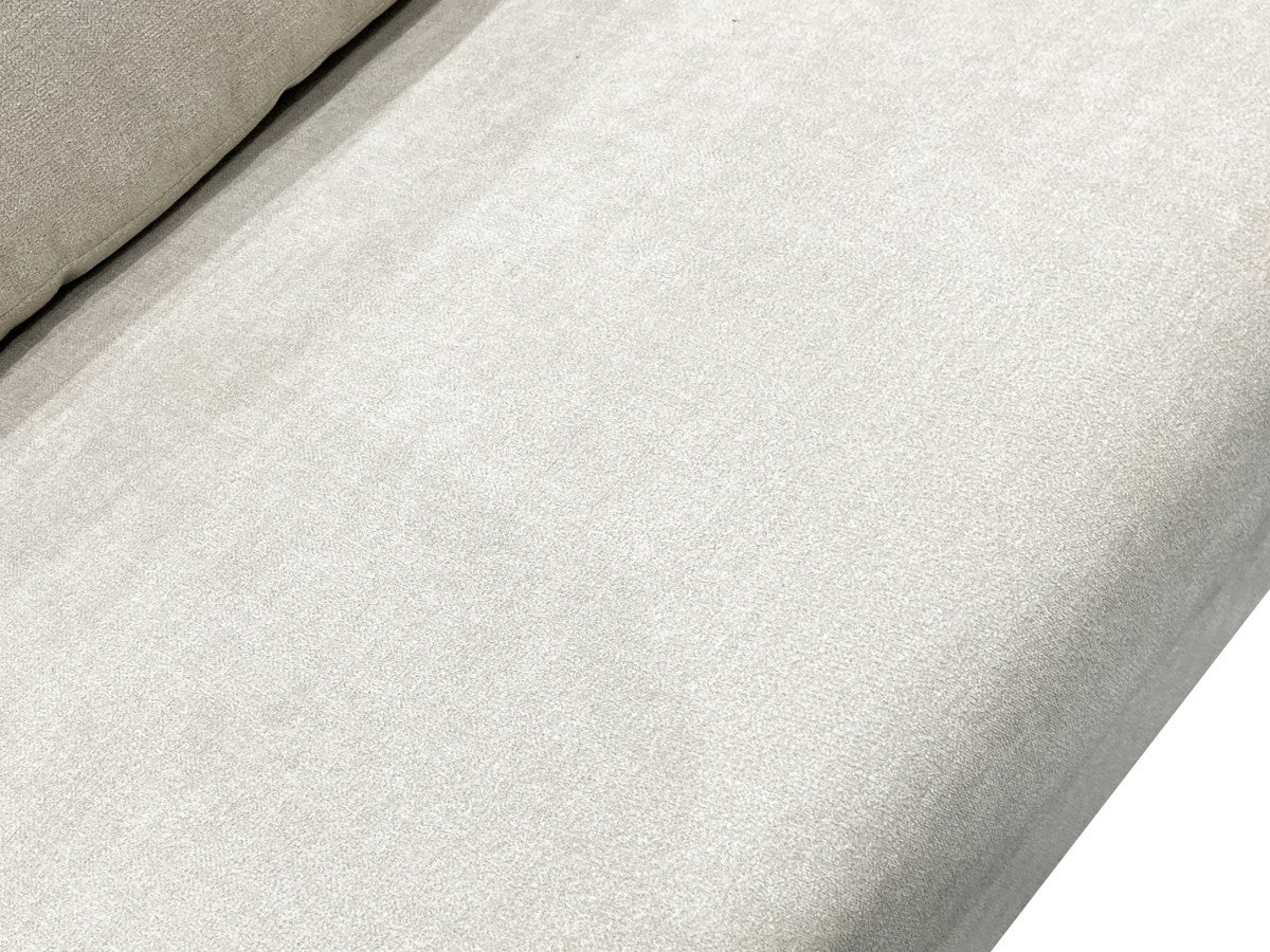 3-Seater Beige Sofa - Modern Comfortable Couch for Living Room, Lounge & Office - Soft Fabric Upholstery with Sturdy Frame