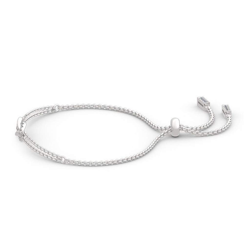 Jeulia Infinity Love Sterling Silver Bracelet - Handmade Adjustable Bracelet for Women, Mothers, Brides & Girls - Elegant Gift Box Included - Perfect for Anniversaries, Valentine's Day & Special Occasions
