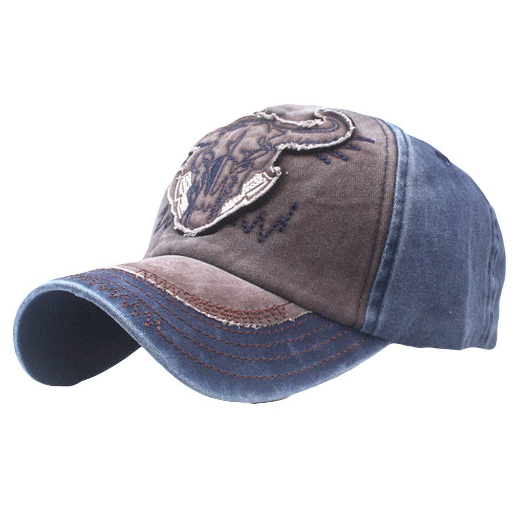 FVBHTY Translucent Reversible Distressed Denim Baseball Cap - Adjustable Unisex Embroidered Hat for Men & Women | Perfect for Outdoor Sports, Street Fashion & Casual Wear