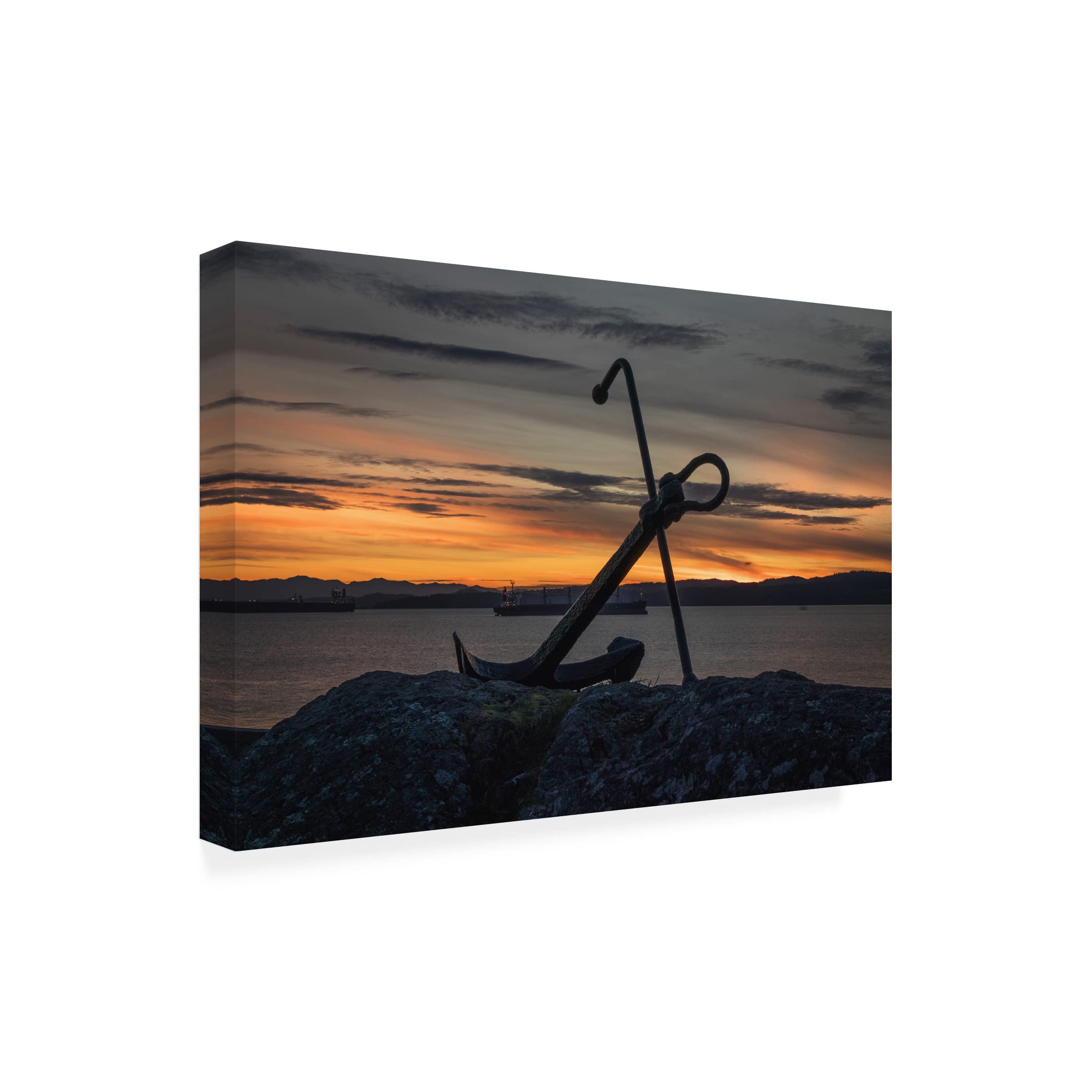 Trademark Fine Art 'Anchor' Canvas Art Print by Tim Oldford - Nautical Wall Decor for Living Room, Bedroom & Office