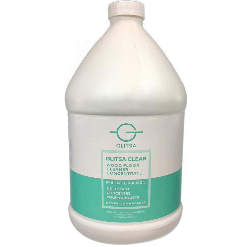 Glitsa Wood Floor Cleaner - 1 Gallon for Hardwood, Laminate & Engineered Floors - Safe, Non-Toxic & Streak-Free Cleaning Solution - Perfect for Homes, Offices & Commercial Spaces