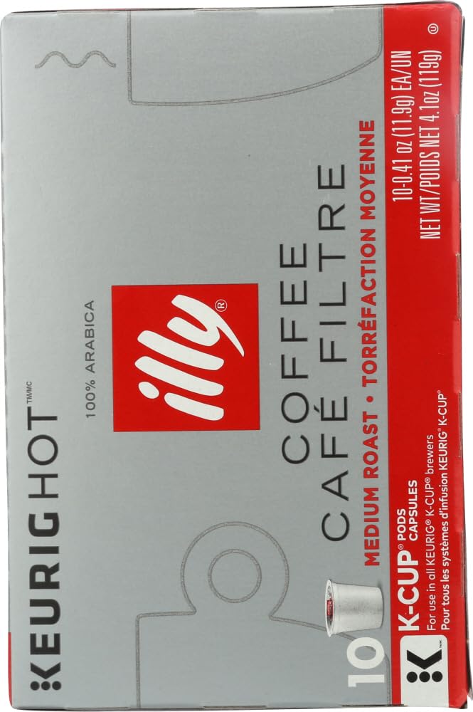 Illy Medium Roast Coffee K-Cup Pods - 2 Boxes (20 Count) - Compatible with Keurig Brewers - Perfect for Home & Office Use