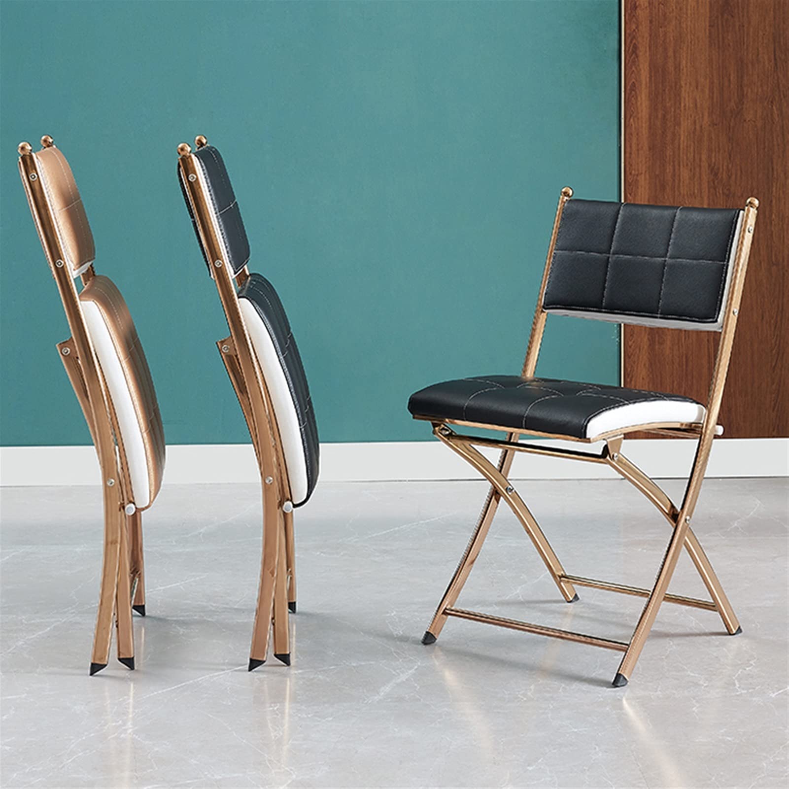 Portable Foldable Single Back Office Chair - Lightweight Conference Chair for Home, Training & Computer Work - Easy to Move & Store (Black) - Perfect for Small Spaces, Meetings & Remote Work