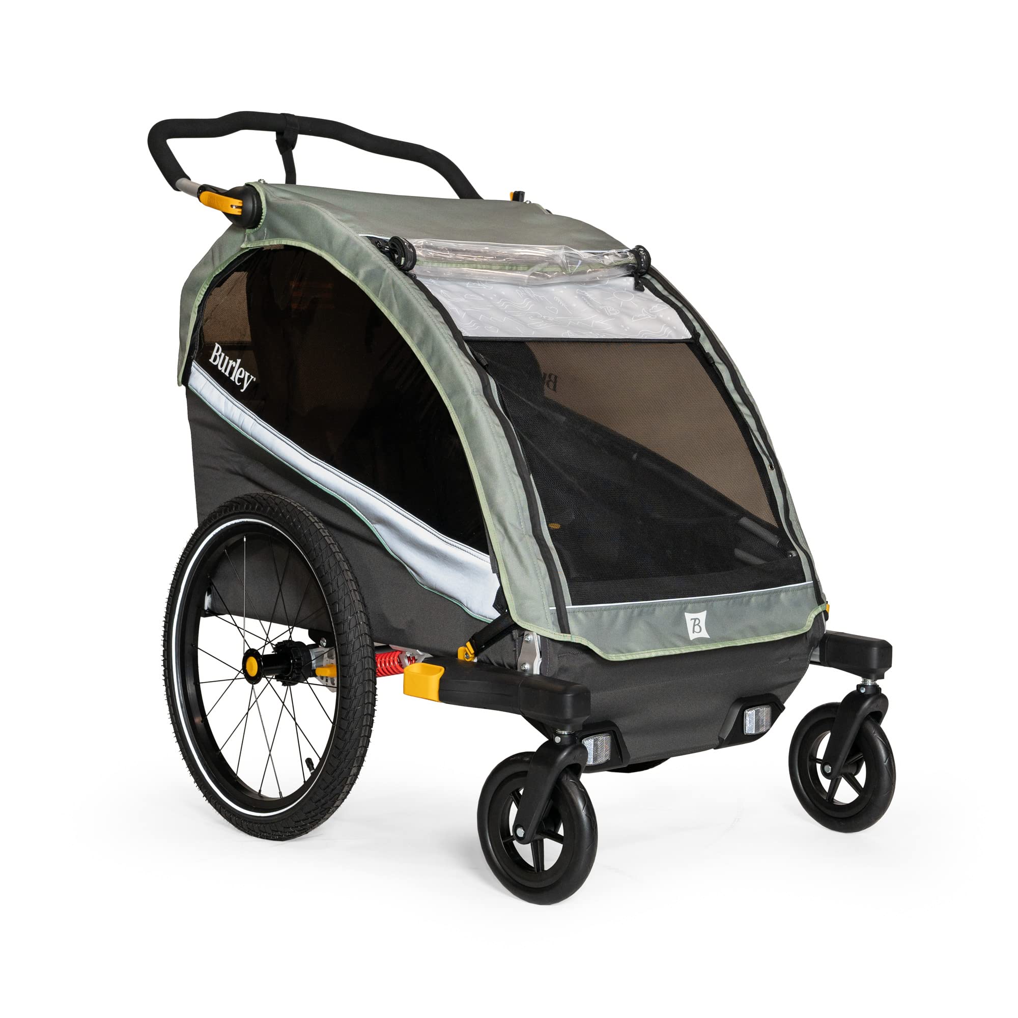 Burley Bike Trailer Stroller Kit - Convertible Bicycle Trailer for Kids & Cargo - Perfect for Family Cycling, Jogging & Outdoor Adventures