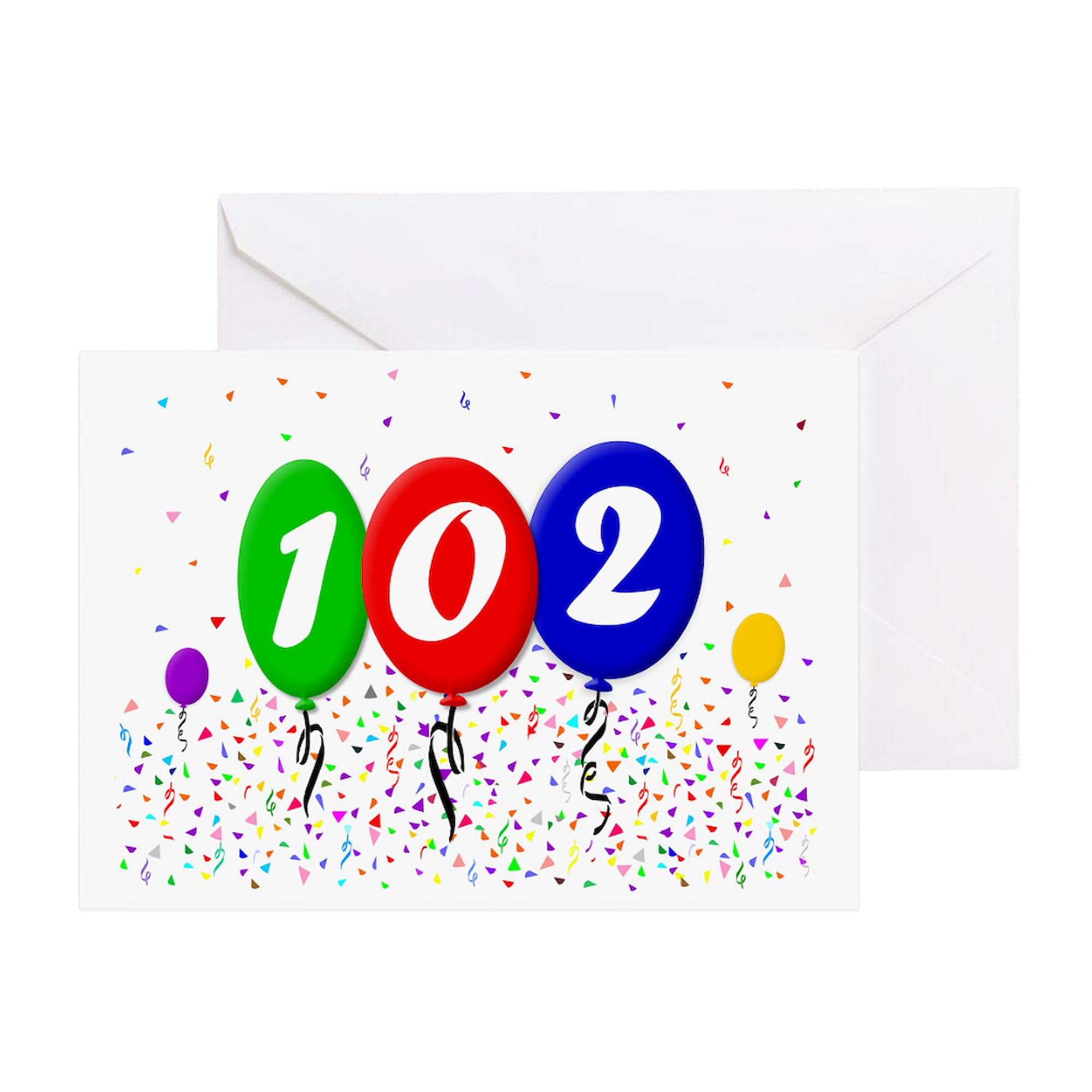 102nd Birthday Greeting Card - Glossy Folded Card for Milestone Celebrations | Perfect for Parties, Anniversaries & Special Occasions