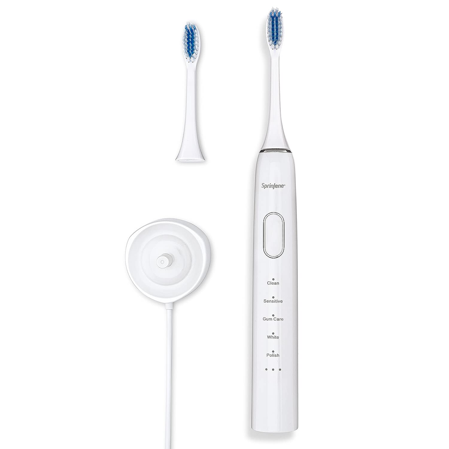 **SprinJene Natural Sonic Electric Toothbrush & Fluoride-Free Toothpaste Set – Vegan, Dye-Free, SLS-Free for Clean Teeth, Healthy Gums & Fresh Breath – Ideal for Sensitive Teeth & Dry Mouth Relief – Perfect for Home & Travel Use**