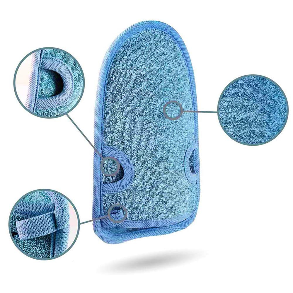 3Pcs Exfoliating Shower Brush Set - Deep Cleaning Bath Towel & Body Massage Scrubber for Back, Shoulders & Skin Care - Perfect for Spa, Exfoliation & Dry Brushing at Home