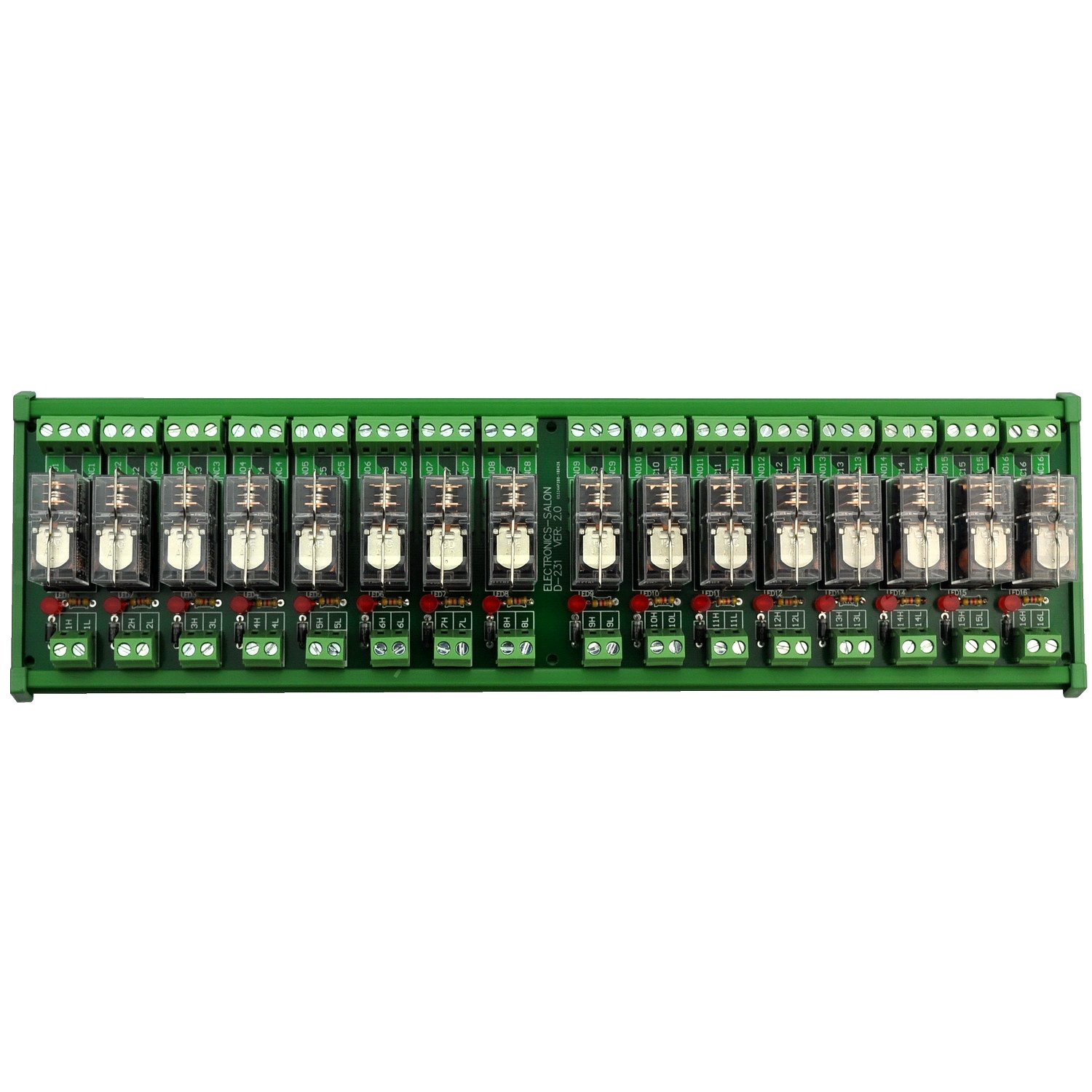 DIN Rail Mount 24V AC/DC 16 SPDT 16A Pluggable Power Relay Module - G2R-1-E for Industrial Automation & Control Systems | Perfect for HVAC, PLC Panels & Electrical Equipment