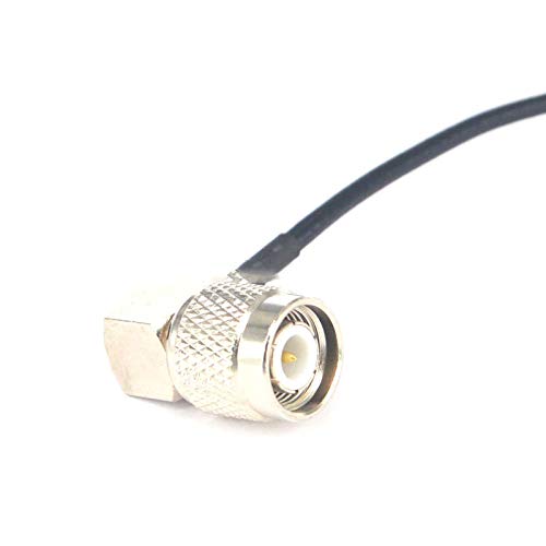 100Pcs TNC Male to TNC Female Right Angle Coaxial Adapter Pigtail Jumper Cable 20cm RG174 for Ham Radio, WiFi Antenna, CCTV & RF Equipment Connections