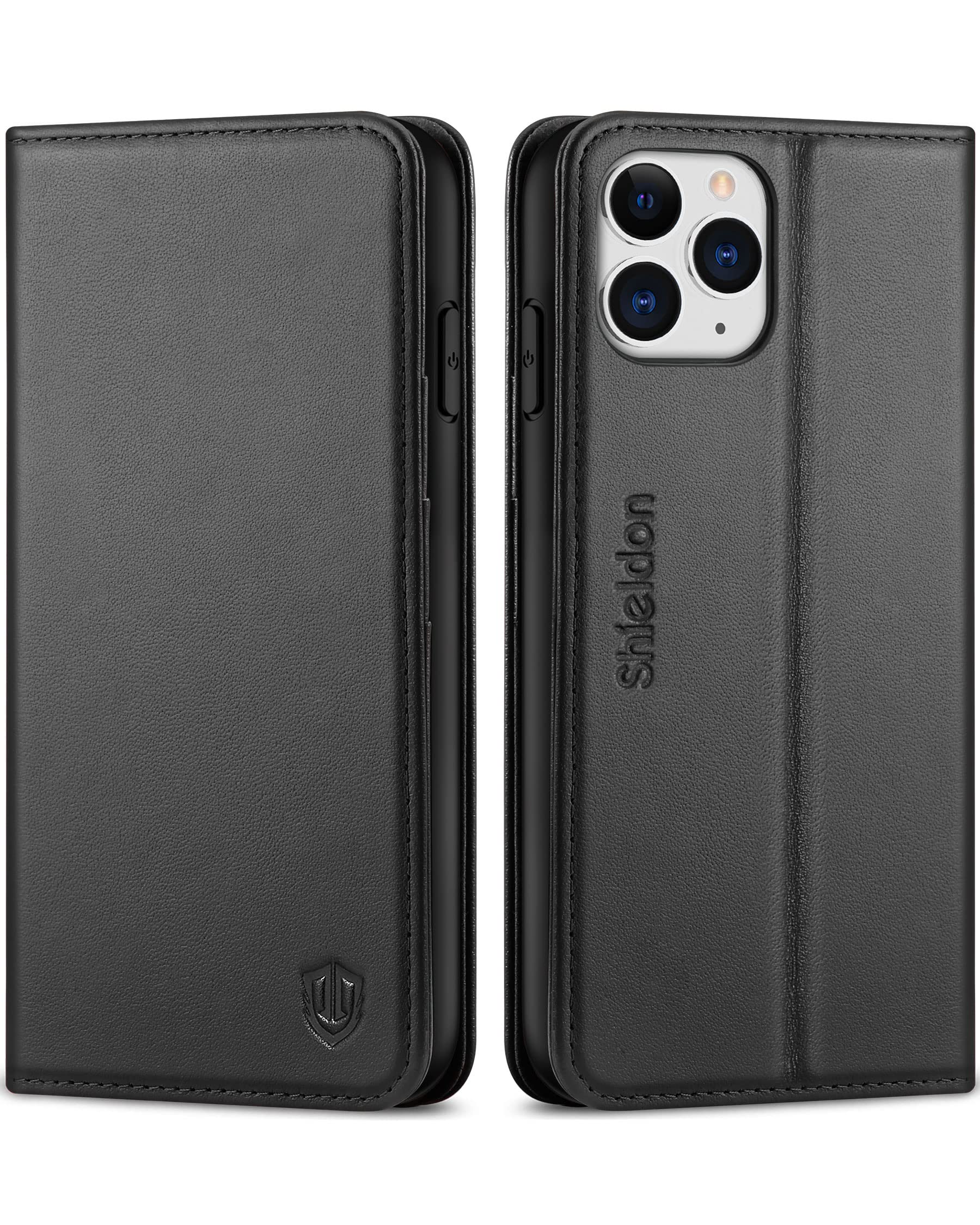 Premium SHIELDON Genuine Leather Wallet Case for iPhone 11 Pro Max (6.5