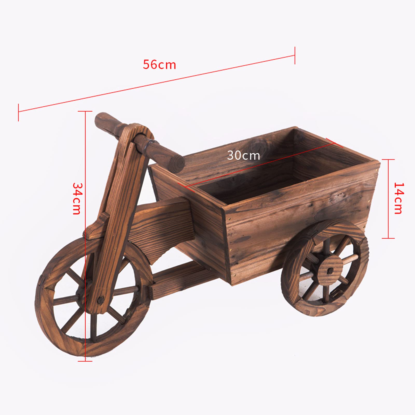 Modern Wooden Plant Stand Shelf - Indoor/Outdoor Potted Flower Holder, Tricycle Planter Rack for Garden, Patio, Balcony Decoration | Durable Natural Wood Design for Home, Office & Outdoor Spaces