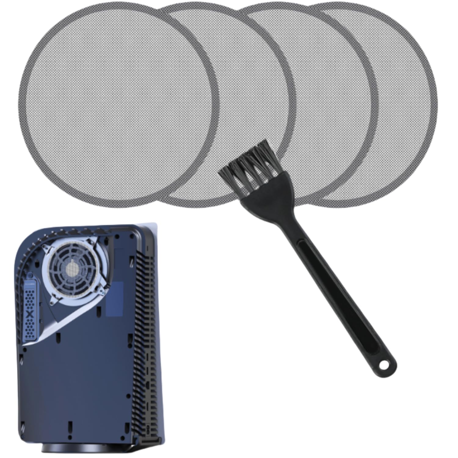 PS5 Fan Dust Filter with 4PCS Dust Cover - Compatible with PS5 Pro, PS5 Slim & PS5 Legacy Models - Keep Your Console Clean for Gaming & Streaming