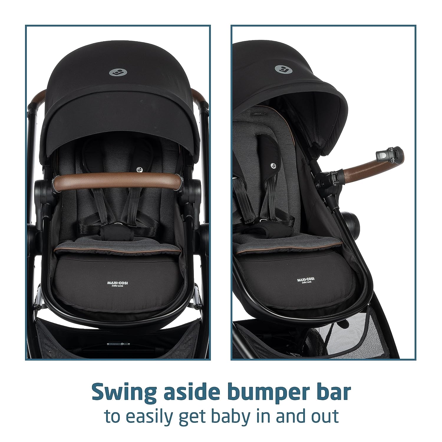 Maxi Cosi Zelia2 Luxe 5-in-1 Modular Travel System with Mico Luxe Infant Car Seat - Convertible Stroller & Baby Carrier for Newborns to Toddlers - Perfect for Travel, Shopping & Daily Outings