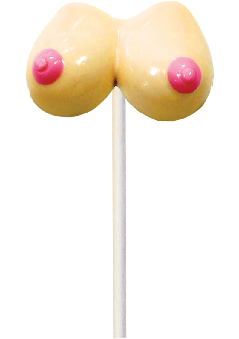 Boobie Pops Strawberry Flavored Lollipops - 12 Pack Sugar Free Candy for Pregnancy Cravings, Morning Sickness Relief & Baby Shower Favors - Perfect for Expecting Moms, Gender Reveal Parties & Sweet Treats