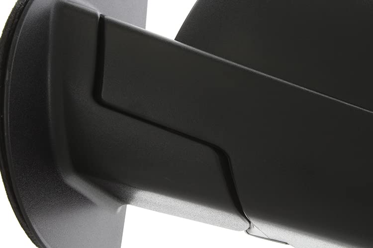 Black Textured Manual Side Door Mirror for Chevy Silverado & GMC Sierra 1500/2500/3500 (2007-2014) - Left Driver Side Replacement - Perfect for Off-Roading & Truck Upgrades
