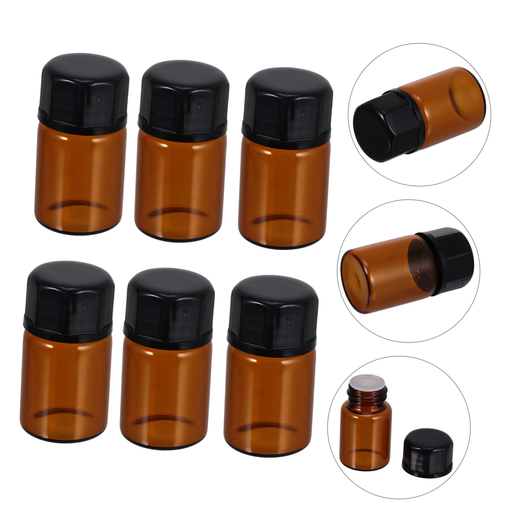 150pcs Amber Glass Essential Oil Bottles - Refillable Perfume Jars, Apothecary Sample Containers for DIY Beauty, Aromatherapy & Makeup Storage | Perfect for Home Spa, Gift Packaging & Craft Organizing