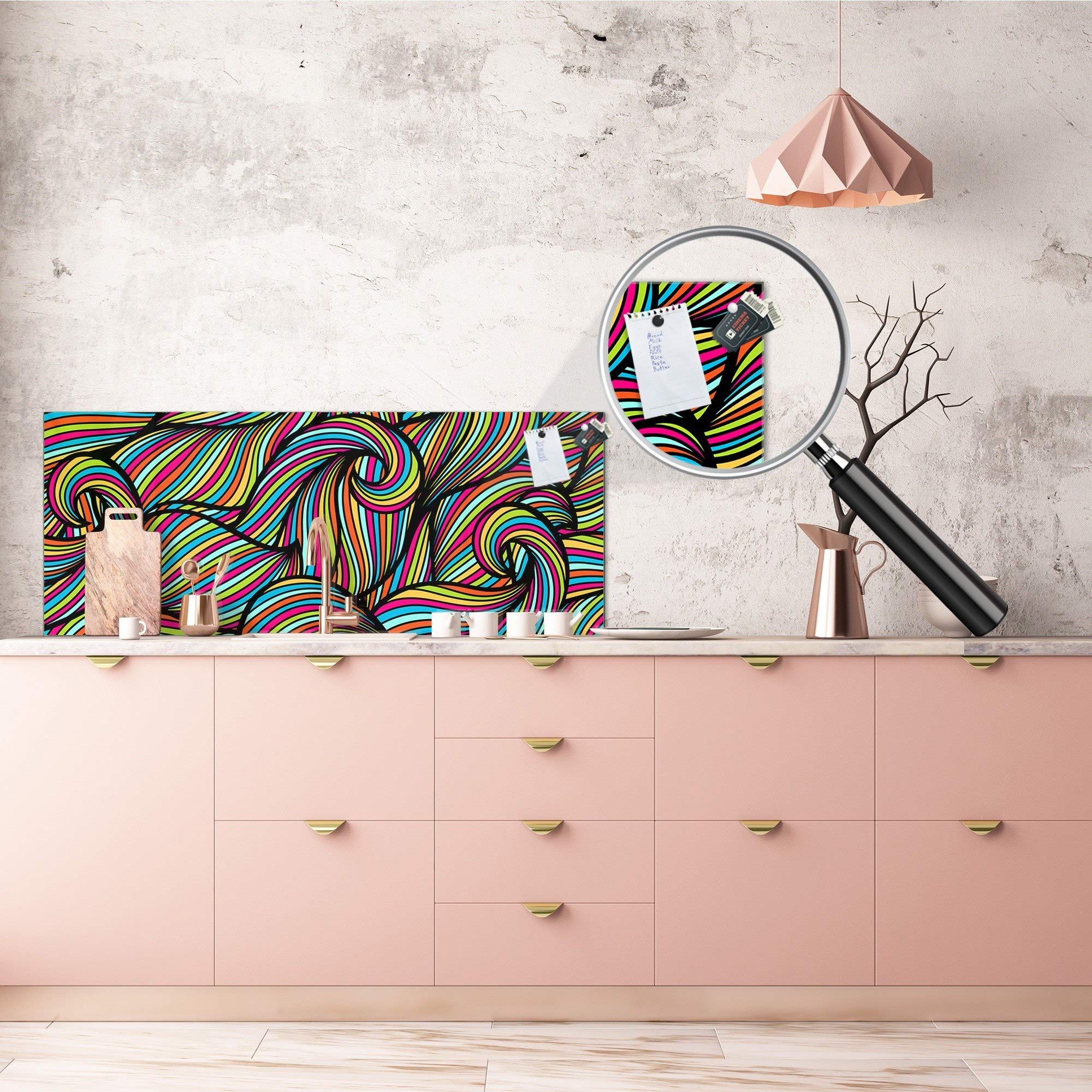 Tempered Glass Magnetic Splashback - Fantasy & Sci-Fi Series MBBS13 - Modern Kitchen Backsplash for Stove & Countertop Protection