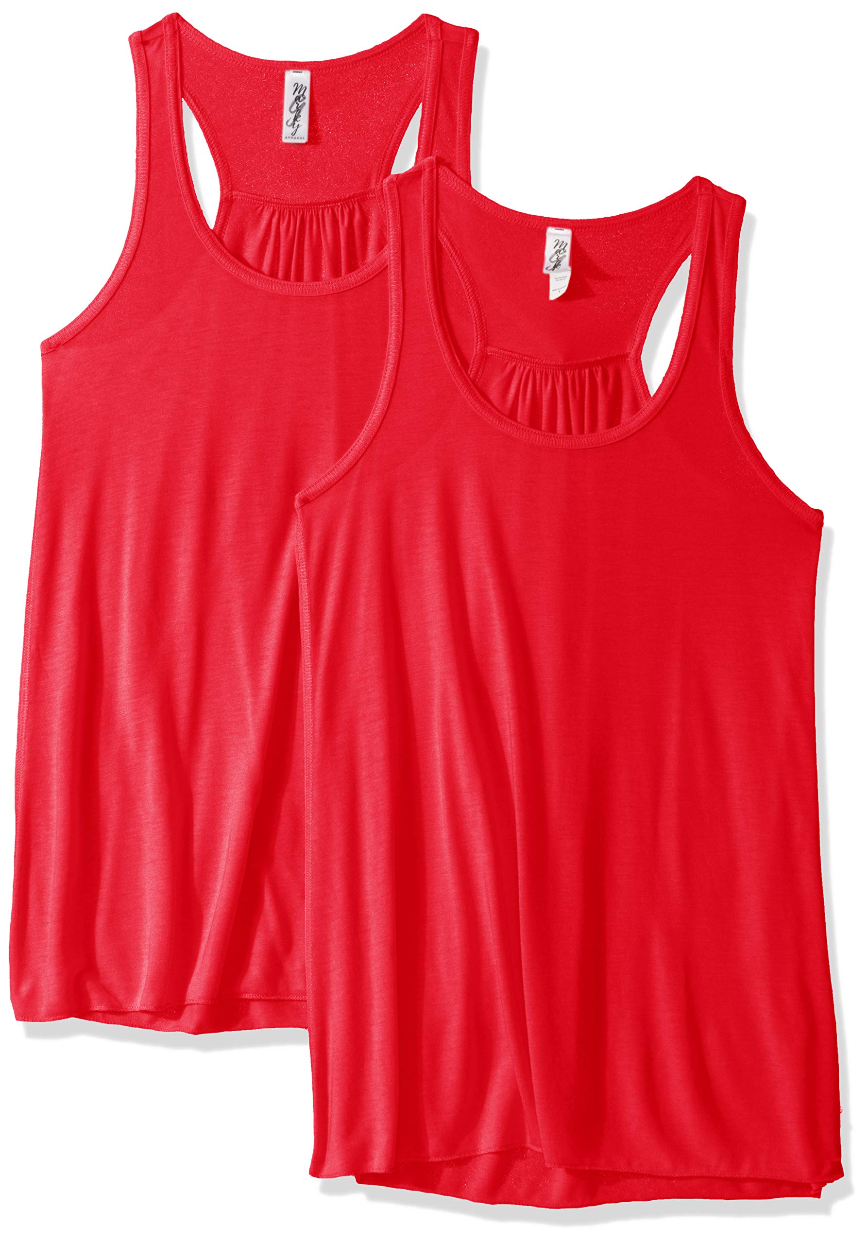 Marky G Apparel Women's Flowy Racerback Tank Tops - 2 Pack Set | Soft Breathable Summer Workout Tops for Yoga, Running & Casual Wear