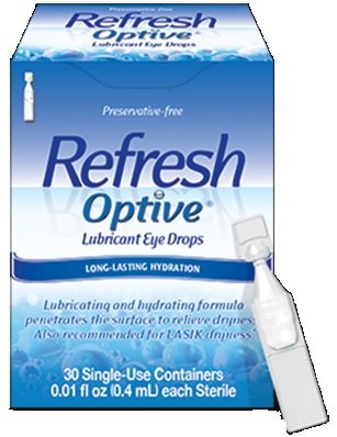 Refresh Optive Lubricant Eye Drops for Dry Eyes Relief - 30 Single-Use Containers (240 Drops Total) - Pack of 8 Boxes - Ideal for Contact Lens Wearers & Computer Users