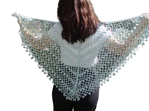 Elegant Crochet Shawl Wrap - Soft & Cozy Wedding Bridal Stole for Women - Perfect for Ceremonies, Parties & Special Occasions