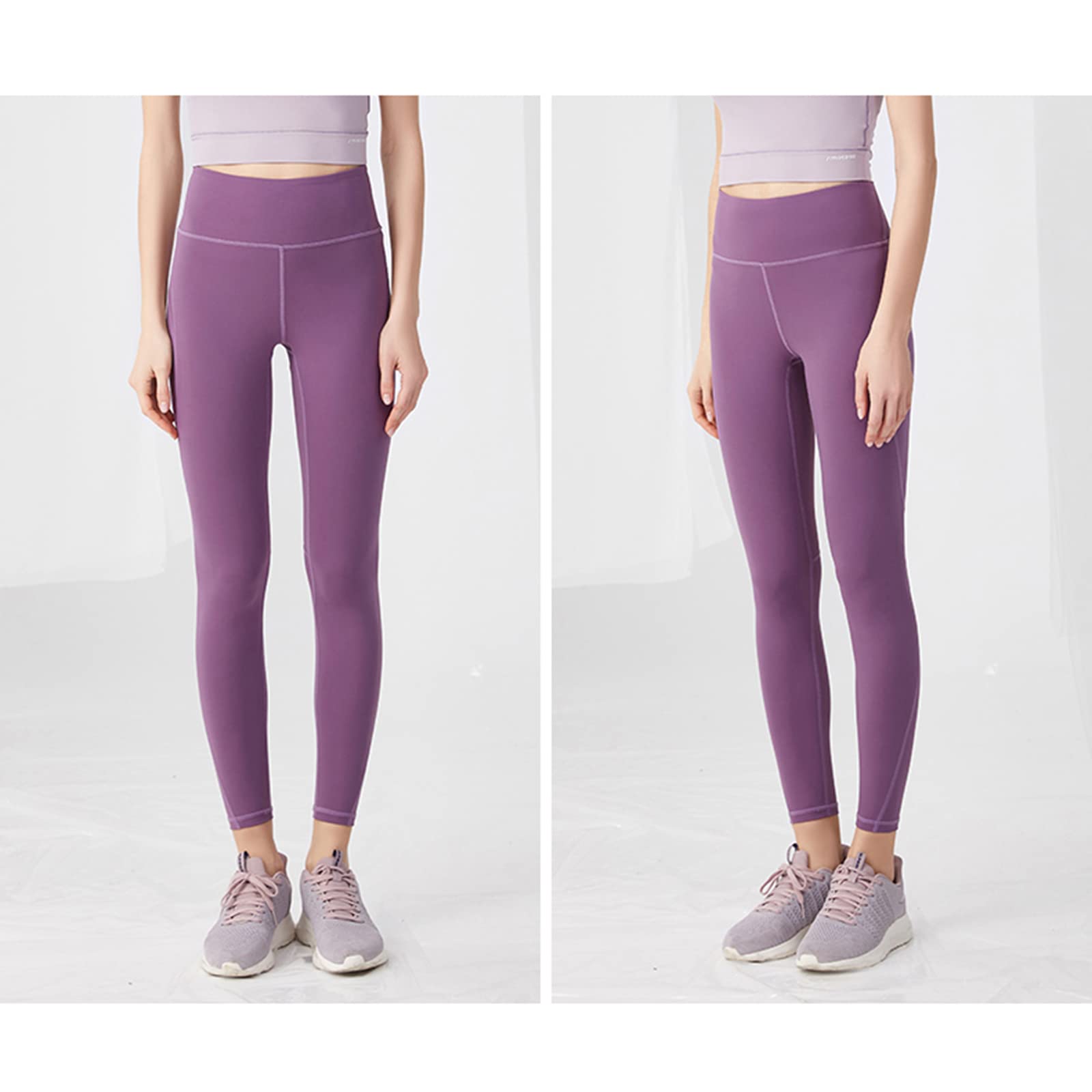 Women's High Waist Yoga Pants - Tummy Control Workout Leggings for Running, Gym & Lounge - Slimming Stretchy Activewear for Spring & Summer