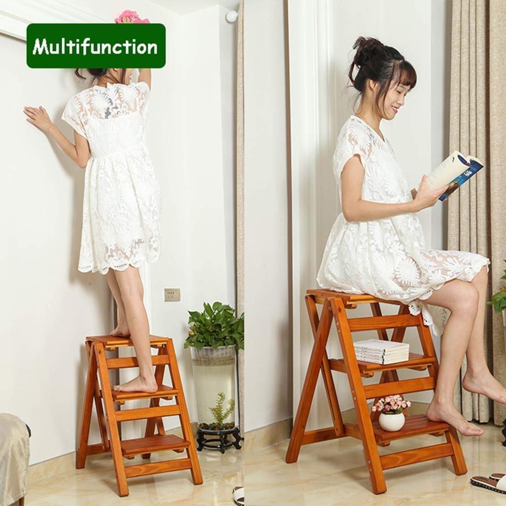2-Step Folding Step Stool for Home, Non-Slip Wide Pedal Ladder Stool - Perfect for Kitchen, Bathroom, Closet & Garage Storage (Black)