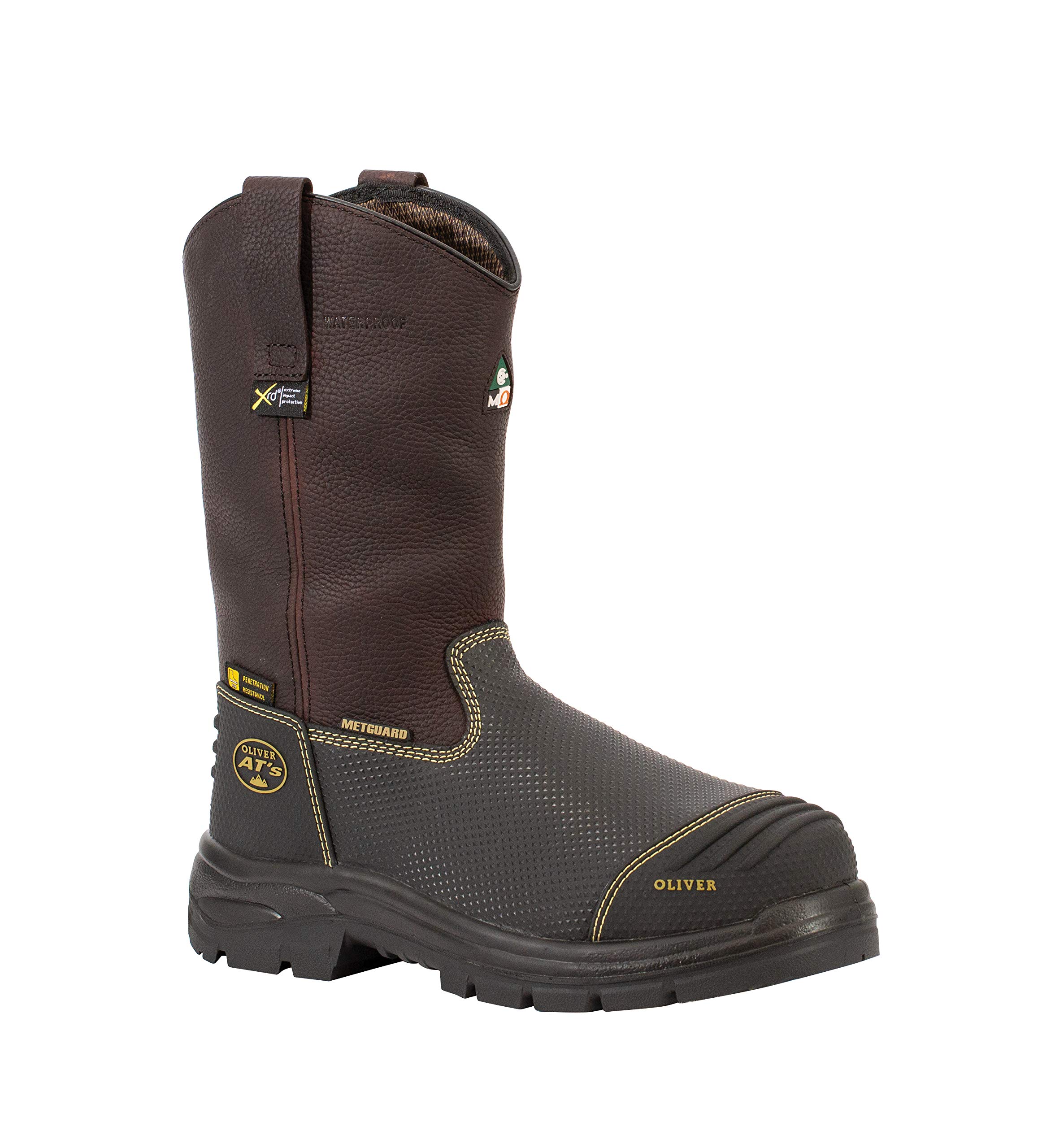 Oliver Men's Steel Toe Work Boots - Waterproof & Slip Resistant Safety Shoes for Construction, Warehouse & Outdoor Work