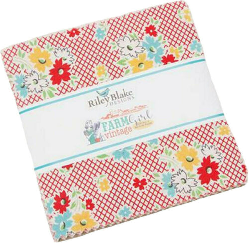 Lori Holt Farm Girl Vintage 5-Inch Fabric Stacker - Premium Cotton Quilting Fabric for DIY Sewing, Patchwork & Home Decor Projects